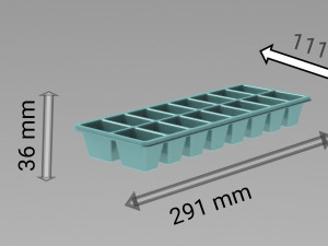 icecube tray 3dmodel 3D Принт Модель