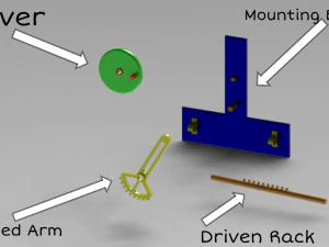 quick return reciprocal mechanism for study 3D Print Model