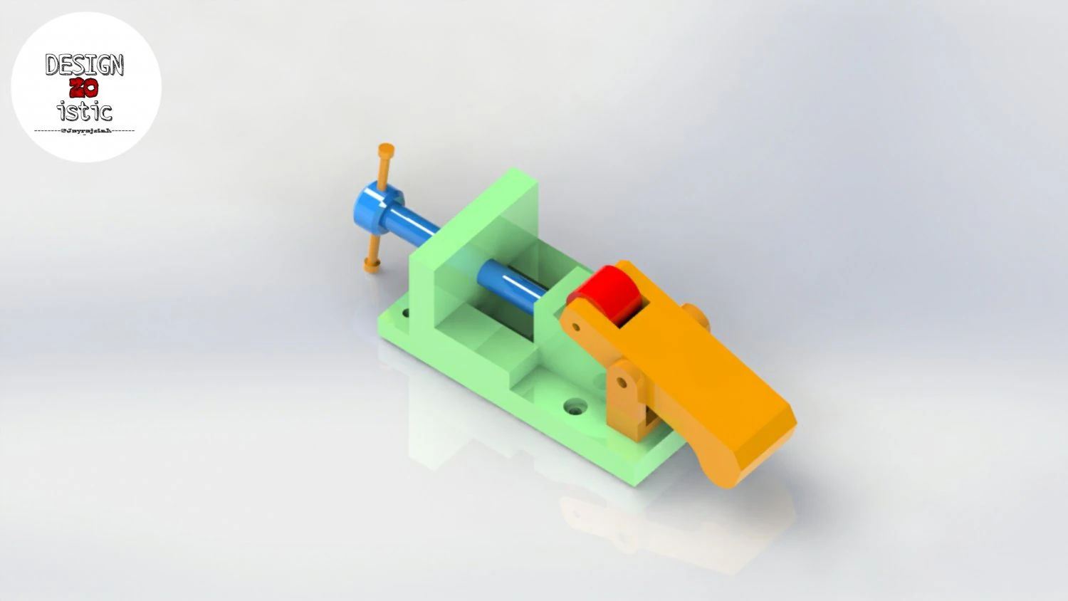 screw clamp mechanism 3D Print Model .c4d .max .obj .3ds .fbx .stl .blend 