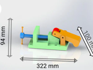 screw clamp mechanism 3D Print Model