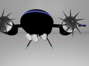 futuristic attack plane 3Dモデル