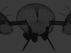 futuristic attack plane 3Dモデル