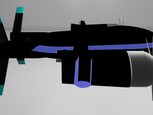 futuristic attack plane 3Dモデル