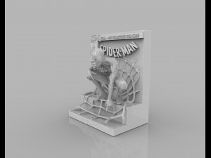 spider man comic book statue 3Dプリントモデル