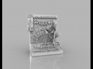 spider man comic book statue 3D Print Model