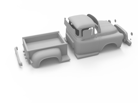 1956 dodge truck rc body shell 3D 打印模型