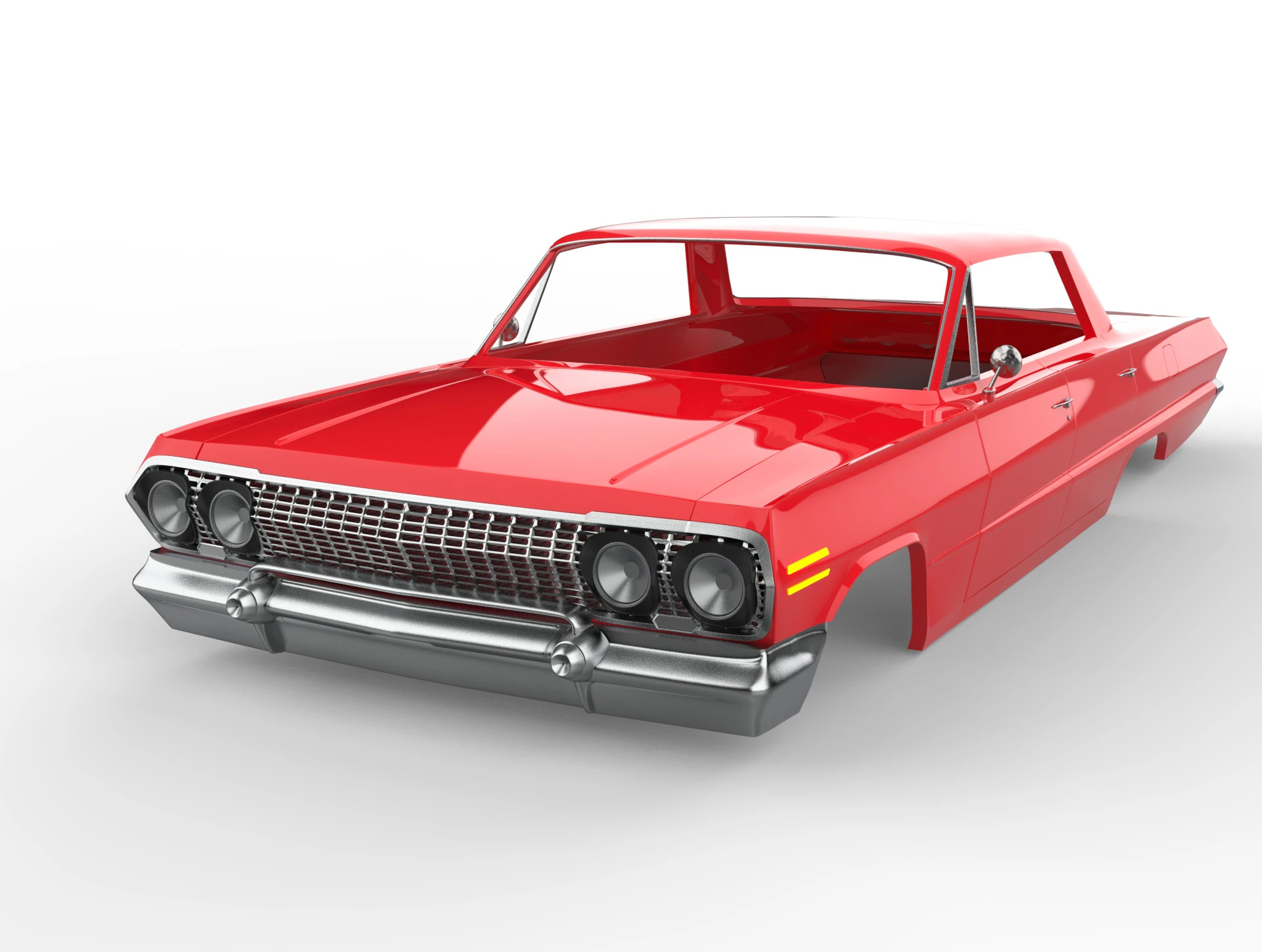 1963 chevy impala sert &uuml;st rc g&ouml;vde kabuğu 3D Baskı Modeli .c4d .max .obj .3ds .fbx .stl .blend 