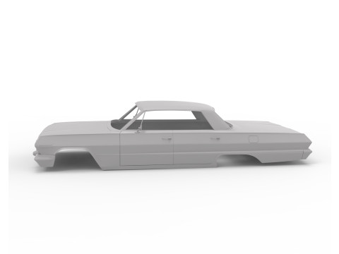 1963 chevy impala hard top rc body shell Modelo de Impressão 3D