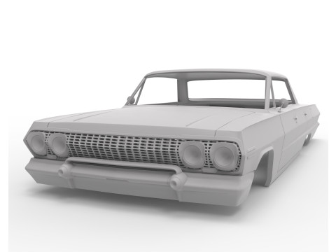 1963 chevy impala hard top rc body shell Modelo de Impressão 3D