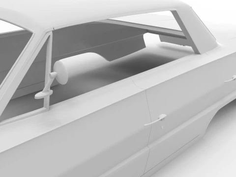 1963 chevy impala sert &uuml;st rc g&ouml;vde kabuğu 3D Baskı Modeli