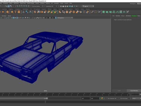 1963 chevy impala sert &uuml;st rc g&ouml;vde kabuğu 3D Baskı Modeli