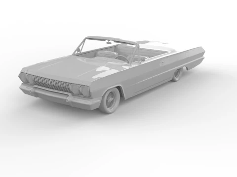Carrozzeria RC aperta Chevy Impala del 1963 Modello di stampa 3D