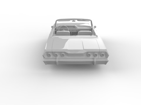 1963 chevy impala open top rc body shell Modèles 3D en vedette