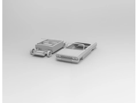 1963 chevy impala open top rc body shell 3D Print Model