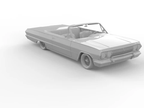 1963 chevy impala open top rc body shell 3D Print Model