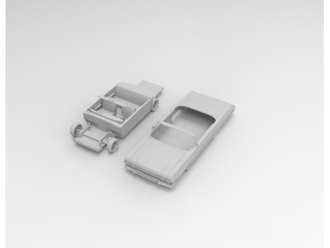 1963 chevy impala open top rc body shell Modèles 3D en vedette