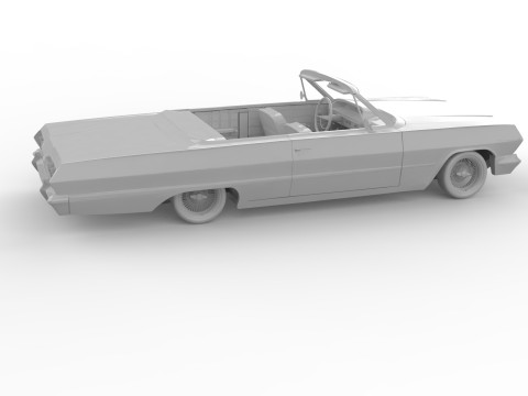 1963 chevy impala open top rc body shell Modèles 3D en vedette