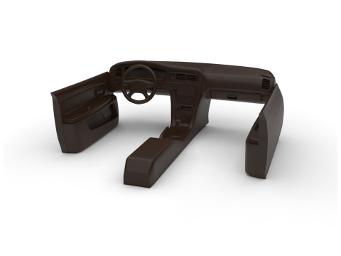 1999 Toyota Chaser Tourer 3D Printable Dashboard Door Panel Set RC Scale Model 3D Print Model