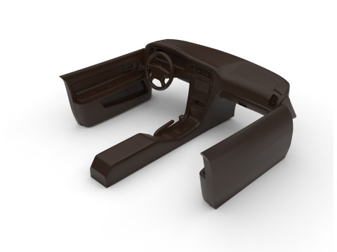 1999 Toyota Chaser Tourer 3D Printable Dashboard Door Panel Set RC Scale Model 3D Print Model