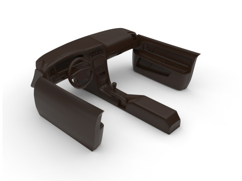 1999 Toyota Chaser Tourer 3D Printable Dashboard Door Panel Set RC Scale Model 3D Print Model