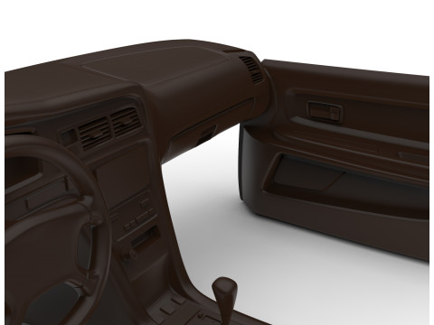 1999 Toyota Chaser Tourer 3D Printable Dashboard Door Panel Set RC Scale Model 3D Print Model