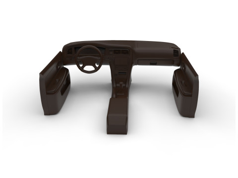 1999 Toyota Chaser Tourer 3D Printable Dashboard Door Panel Set RC Scale Model 3D Print Model