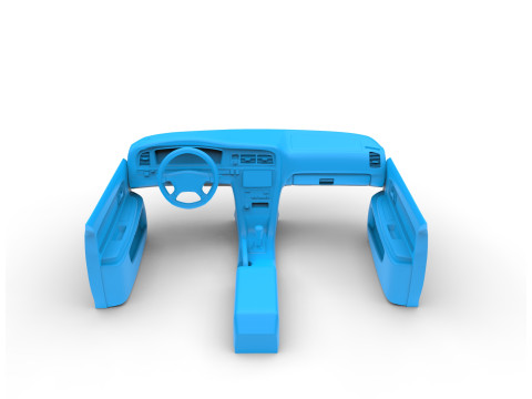 1999 Toyota Chaser Tourer 3D Printable Dashboard Door Panel Set RC Scale Model 3D Print Model