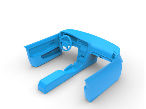 1999 Toyota Chaser Tourer 3D Printable Dashboard Door Panel Set RC Scale Model 3D Print Model