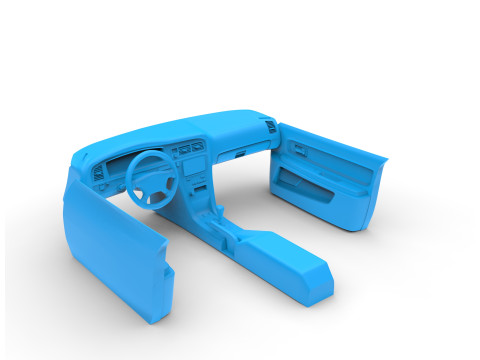 1999 Toyota Chaser Tourer 3D Printable Dashboard Door Panel Set RC Scale Model 3D Print Model