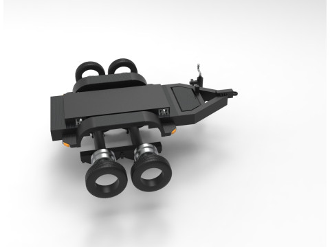 Rimorchio a pianale a doppio asse Modello di stampa 3D