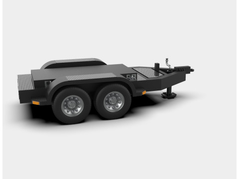 Rimorchio a pianale a doppio asse Modello di stampa 3D