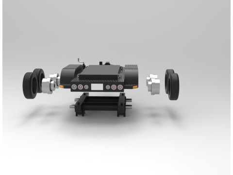 Rimorchio a pianale a doppio asse Modello di stampa 3D