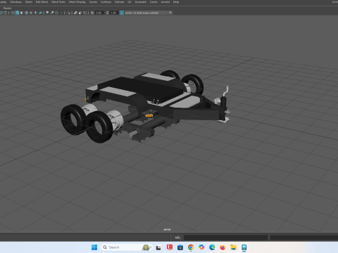 Rimorchio a pianale a doppio asse Modello di stampa 3D