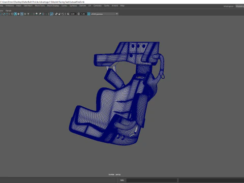 Butler Built Pro Lite Advantage Slide Job Racing Seat 3D Print Model