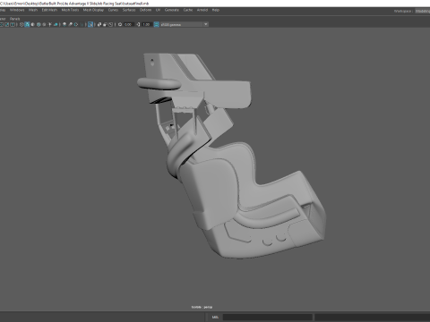 Sedile da corsa Pro Lite Advantage Slide Job costruito da Butler Modello di stampa 3D