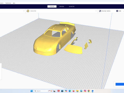 Chevrolet Monte Carlo 2001 NASCAR RC Body Shell 3D Print Model