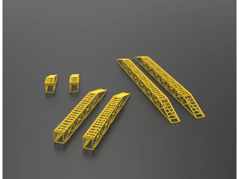 Heavy Duty Modular Construction Ramp Set 3D Print Model