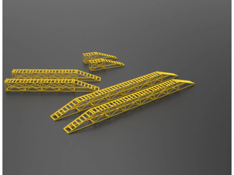 Heavy Duty Modular Construction Ramp Set 3D Print Model