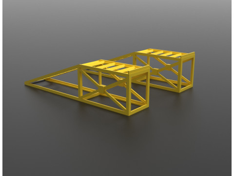 Robustes, modulares Rampen-Set 3D Druckmodell