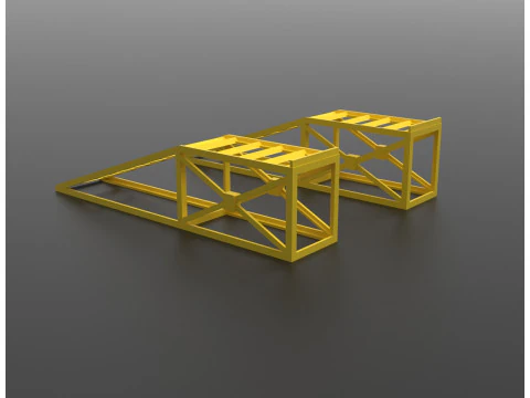 Heavy Duty Modular Construction Ramp Set 3D Print Model
