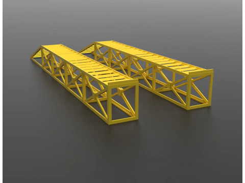 Heavy Duty Modular Construction Ramp Set 3D Print Model
