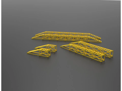 Heavy Duty Modular Construction Ramp Set 3D Print Model