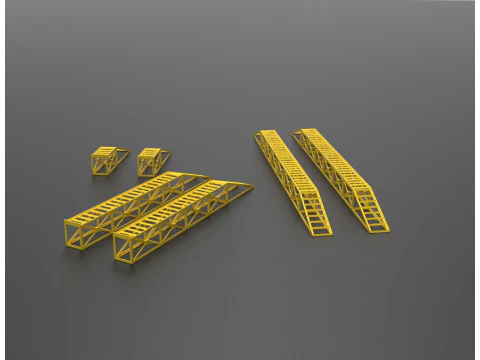 Heavy Duty Modular Construction Ramp Set 3D Print Model