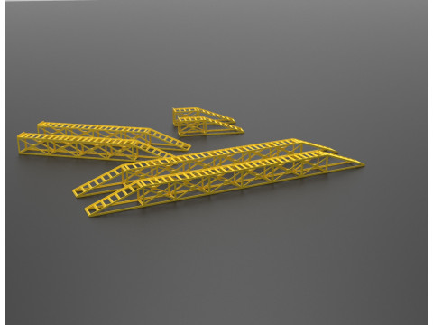 Robustes, modulares Rampen-Set 3D Druckmodell