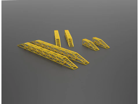 Heavy Duty Modular Construction Ramp Set 3D Print Model