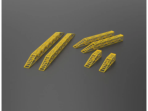 Heavy Duty Modular Construction Ramp Set 3D Print Model