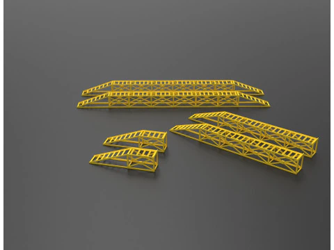Heavy Duty Modular Construction Ramp Set 3D Print Model