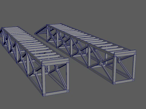 Heavy Duty Modular Construction Ramp Set 3D Print Model