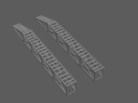 Heavy Duty Modular Construction Ramp Set 3D Print Model