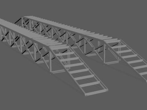 Robustes, modulares Rampen-Set 3D Druckmodell